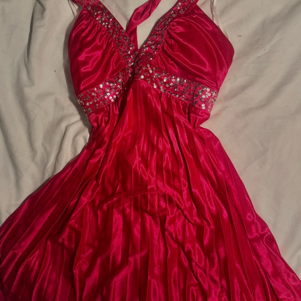 Y2K Hot Pink Dress with Sequin Detail
